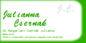 julianna csernak business card