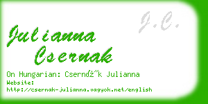 julianna csernak business card